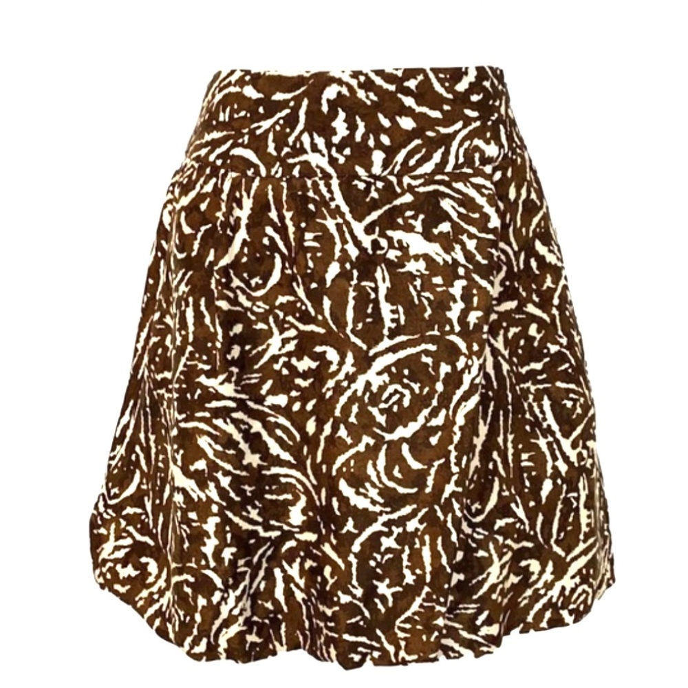 🌈2/$30 Banana Republic Brown & Cream Silk Bubble Skirt